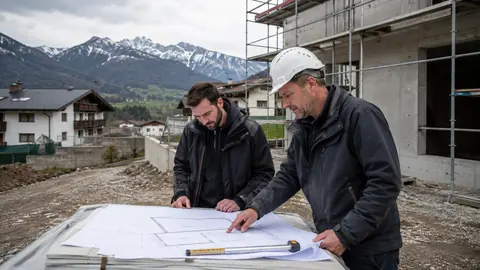 KI-generiertes Beispielbild für das Gewerbe Baumeister – KTL Bau Living GmbH