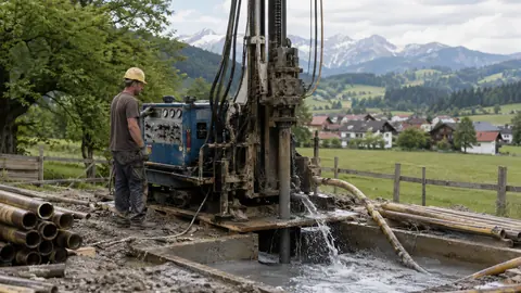 Sinnbild Brunnenbau — KI-generiert, zeigt nicht Weidinger e.U.