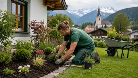 Sinnbild Gärtner — KI-generiert, zeigt nicht planscape e.U.