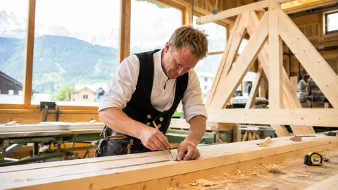 KI-generiertes Beispielbild für das Gewerbe Holzbaumeister & Zimmerer – WV Holzbau OG