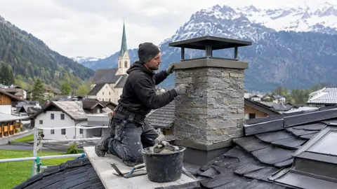 Kaminbau – Symbolbild (KI-generiert)