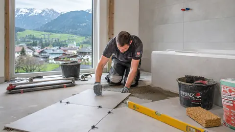 Sinnbild Platten und Fliesenleger — KI-generiert, zeigt nicht Modus - AMD e.U.